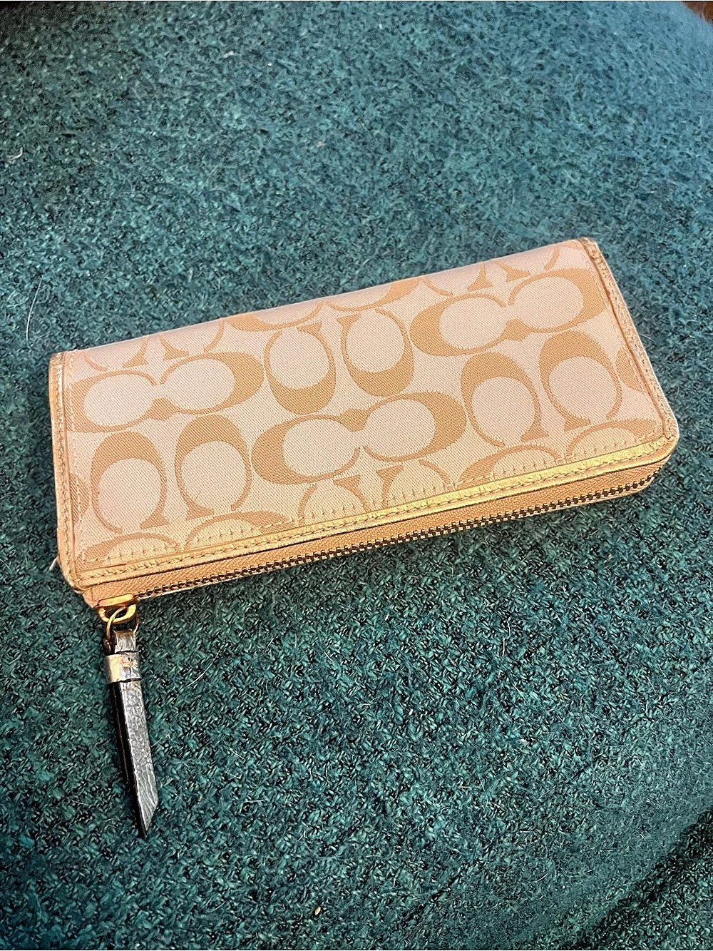 Coach Signature Zip-Around Wallet - Picture 2 of 9